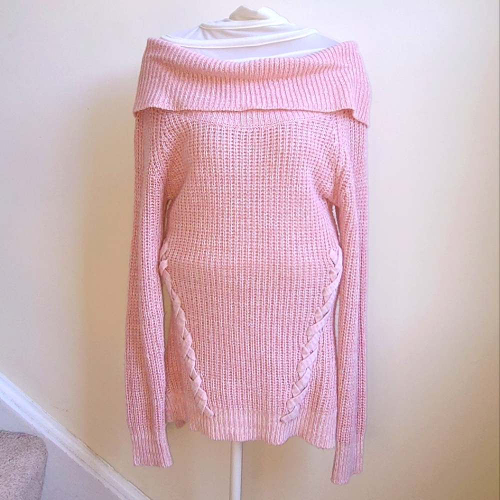 Light Pink & White Sweater